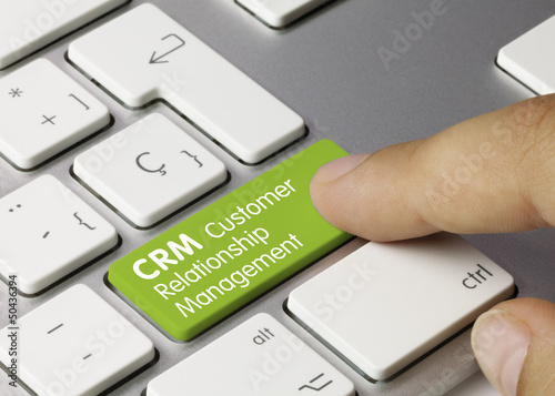 Photo: CRM Customer Relationship Management tastatur finger CRM Customer Relationship Management tastatur finger