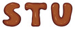 Vector set of characters consisting of melted chocolate