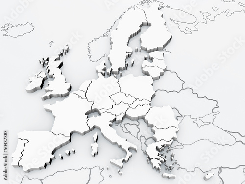 Illustration: Europa und angrenzende Länder detailgetreu (8000px) Europa und angrenzende Länder detailgetreu (8000px)