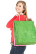 young woman with shopping bags