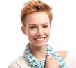 Photo: Closeup portrait of fresh woman Closeup portrait of fresh woman