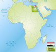 Übersichtskarte von Ägypten mit Landesflagge