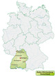 Landkarte von Deutschland und Baden-Württemberg