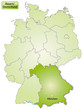 Landkarte von Deutschland und Bayern