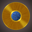 Golden Vinyl Record Label