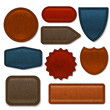 Leather labels collection - eps10