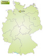 Landkarte von Deutschland und Hamburg