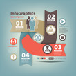 Vektor: Abstract set infographic on teamwork in business Abstract set infographic on teamwork in business
