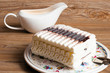 Ice cream cake with chocolate