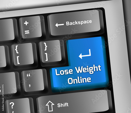 Illustration: Keyboard Illustration "Lose Weight Online" Keyboard Illustration "Lose Weight Online"