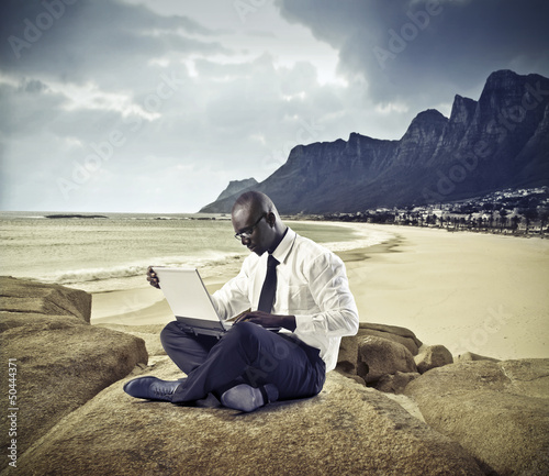 Photo: work on the beach work on the beach