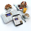 Breakfast and newspaper