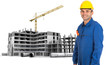 Foto: Professional worker at construction site Professional worker at construction site