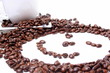 Smilie aus Kaffeebohnen