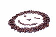 Smilie aus Kaffeebohnen
