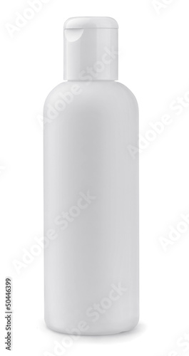 Photo: White plastic bottle White plastic bottle
