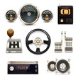 Vector car controls set