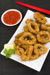 Ika Furai - Deep fried breaded squid rings with chili sauce.