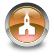Orange Glossy Pictogram "Chapel"