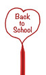 Photo: Marker drawing a heart and Back to School Marker drawing a heart and Back to School