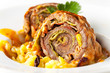 Nahaufnahme einer gefüllte Roulade