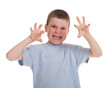 Photo : playing boy on white playing boy on white
