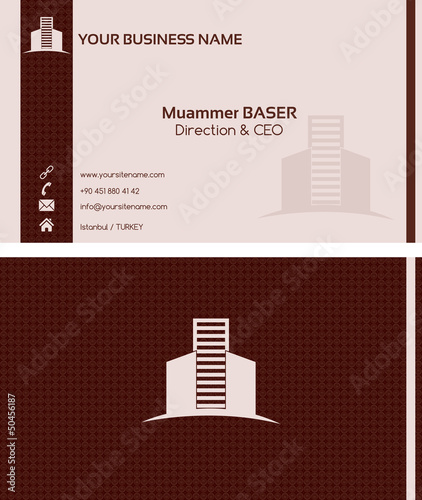 Vector: Real estate business card front and back Real estate business card front and back