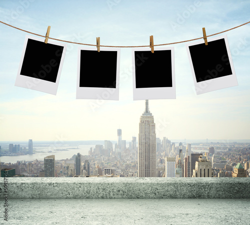 Photo: four photos hanging four photos hanging