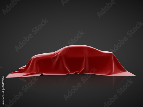 Illustration: red car presentation red car presentation