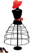 mannequin with red hat