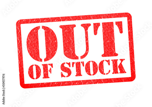 Illustration: OUT OF STOCK Rubber Stamp OUT OF STOCK Rubber Stamp