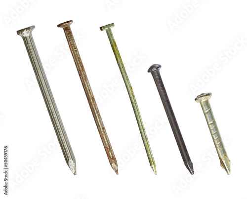 Photo: Nails collection set isolated on white background Nails collection set isolated on white background