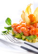 Salmon Tartar over White