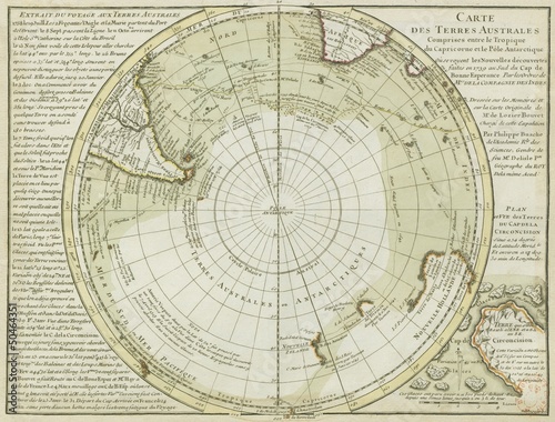 Photo: Antarctica old map Antarctica old map