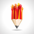 happy hands with pencil vector