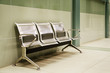 Metalic benches at the last subway station Metalic benches at the last subway station