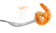 Shrimp Linguine on a fork,