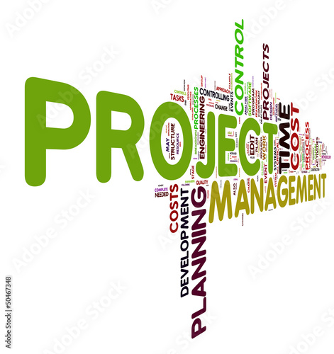 Illustration: Project management in tag cloud Project management in tag cloud