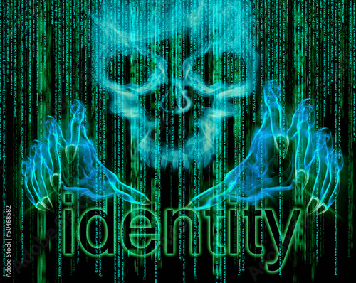 Illustration: identity theft concept identity theft concept