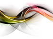 Abstract grunge pink and gold waves on white background