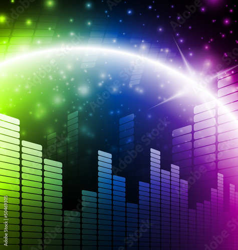Vector: Abstract music background Abstract music background