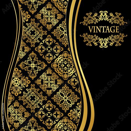 Vector: Elegant seamless wallpaper in gold Elegant seamless wallpaper in gold