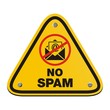 no spam - triangle sign