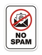 no spam allert sign