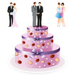 Gâteau de mariage couples interchangeables-3