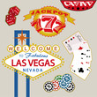 Casino Stickers. Vector Illustration