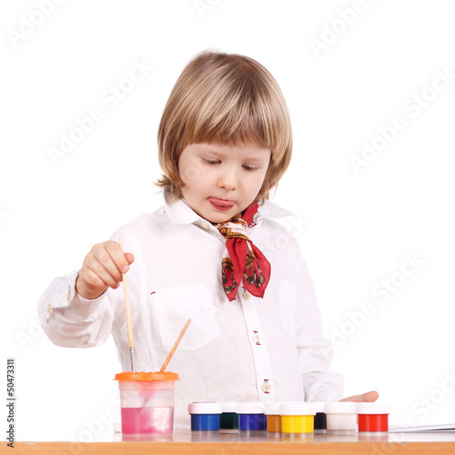 Photo: Happy little artist Happy little artist