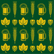 Vettoriale: Beer Seamless Pattern Beer Seamless Pattern