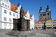 Melanchton Denkmal vor dem Rathaus Wittenberg