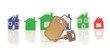 model house symbol set and key with blank label